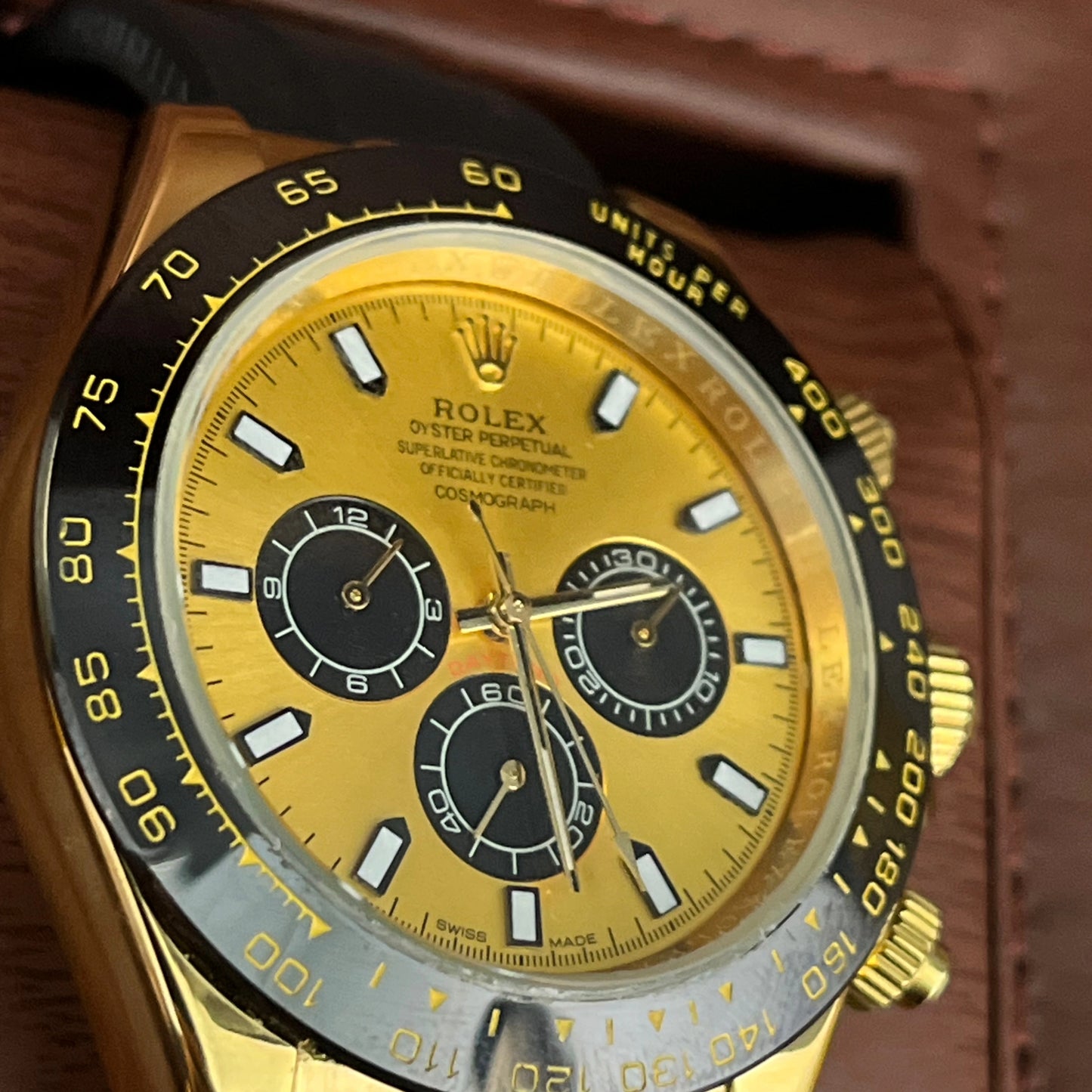 Cosmograph Daytone Strap | Golden | PVC Strap | 40mm