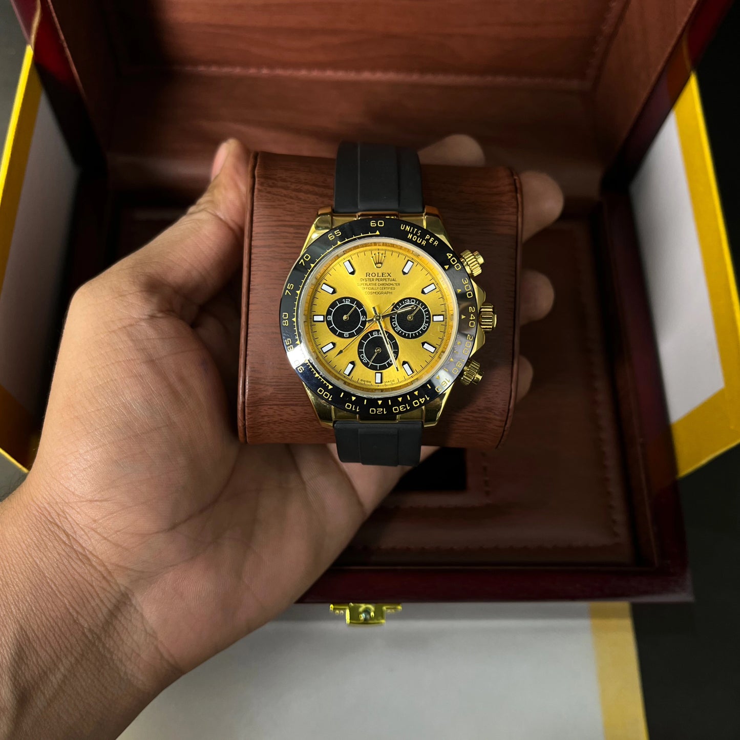 Cosmograph Daytone Strap | Golden | PVC Strap | 40mm